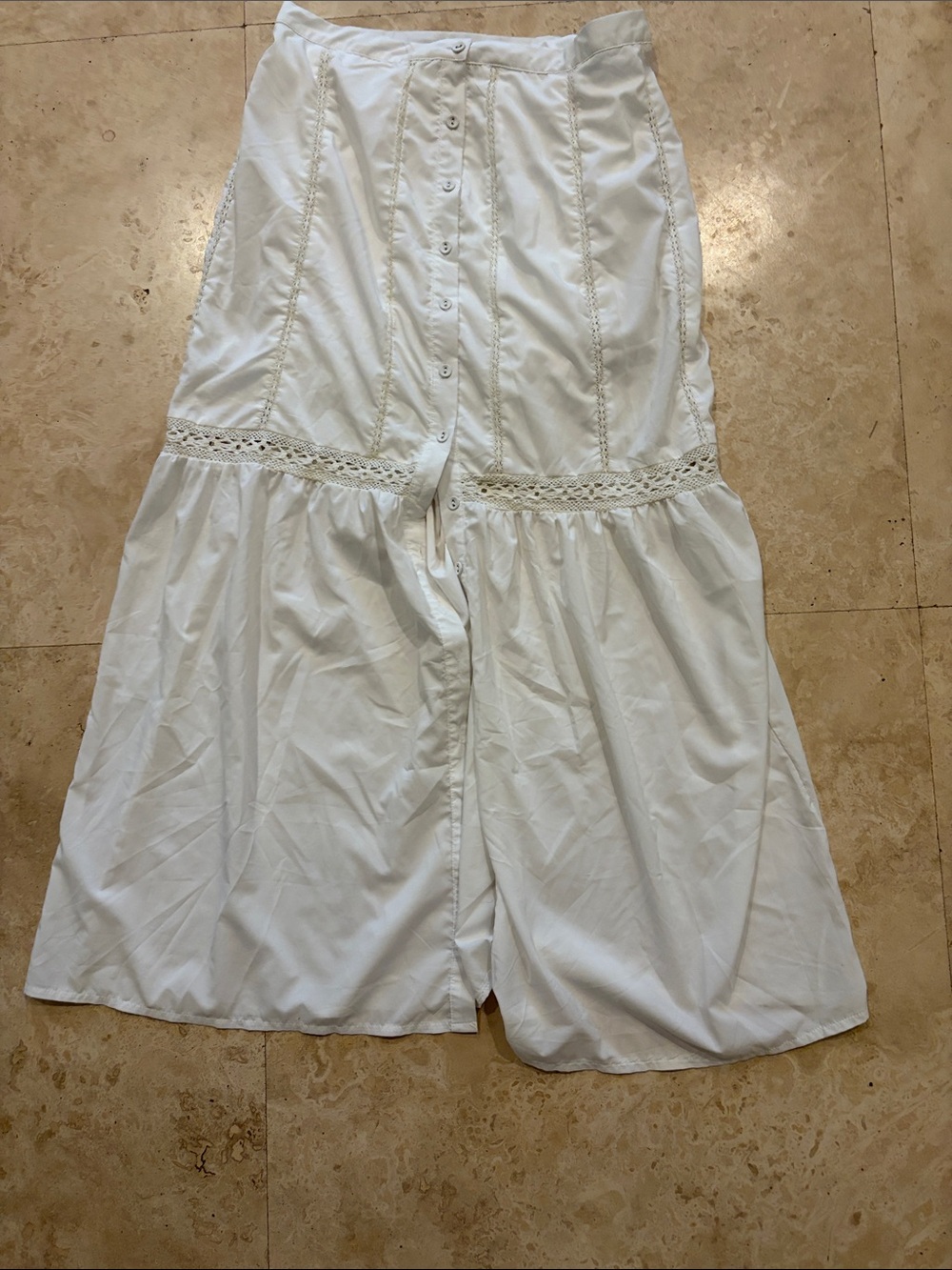 H by Halston White Rayon Skirt